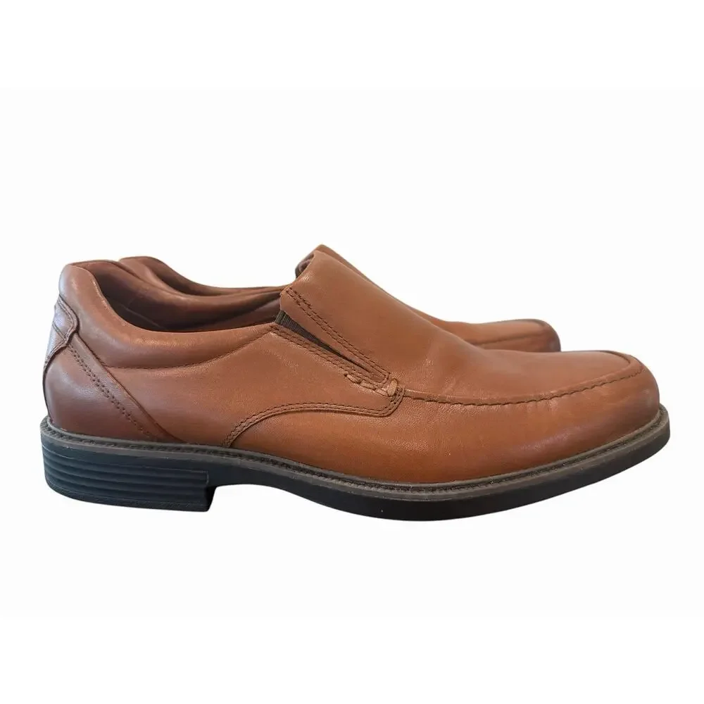 Johnston & Murphy XC4 Waterproof Leather Slip On Loafers Cognac Men's 10M